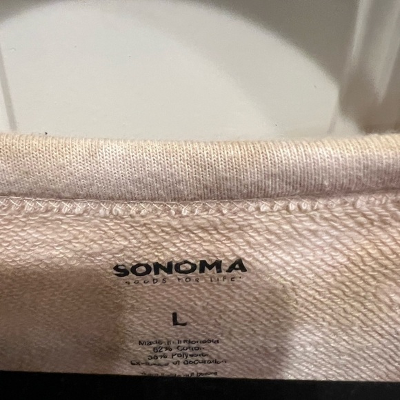 Sonoma Women's Large Tan Tie dye Crewneck Sweater with Soft Texture - Picture 2 of 7